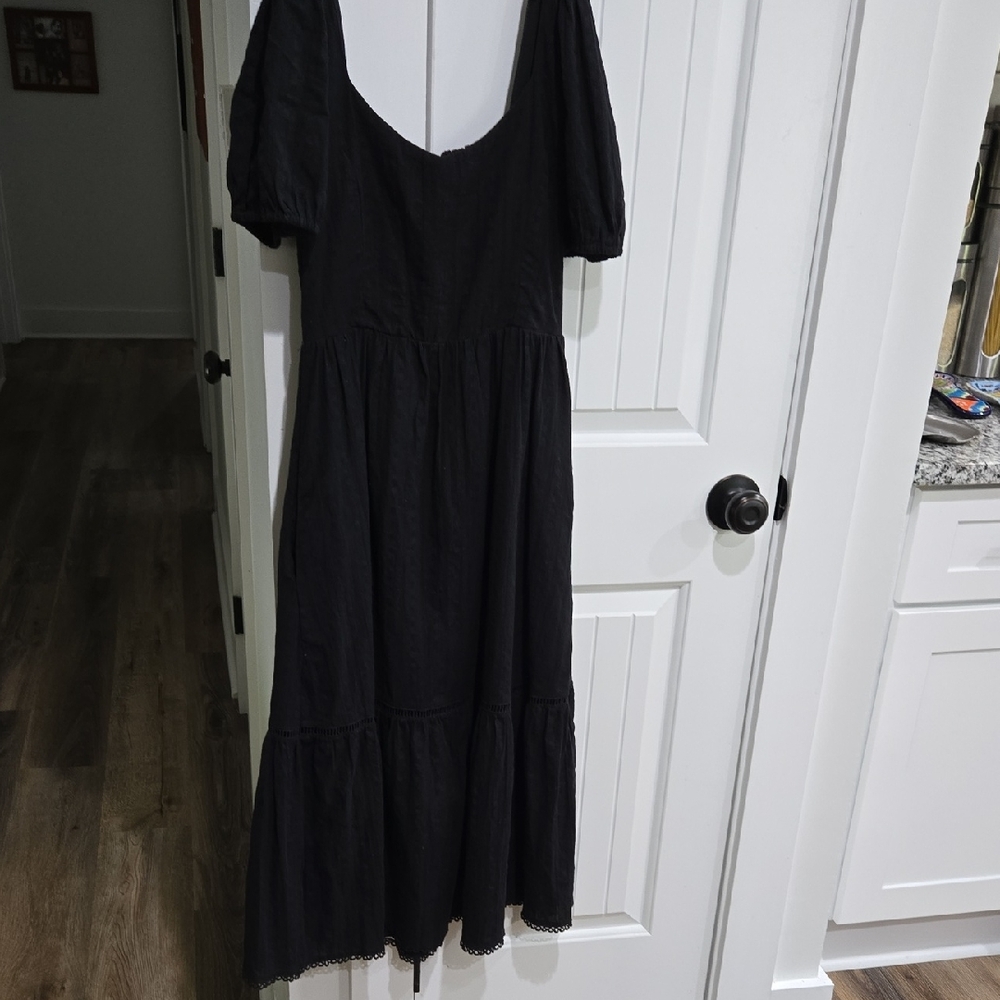Lost + Wander Off-the-Shoulder Black Dress